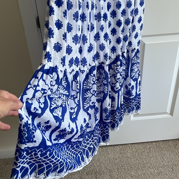 J Crew Blue and White Floral Maxi Dress size 6 - Picture 4 of 6